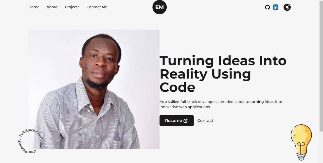 Personal Portfolio Application